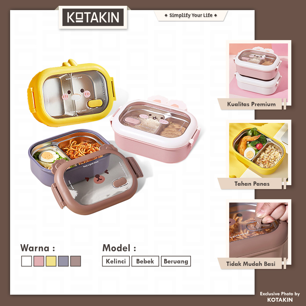 Kotak Makan Stainless Steel Lunch Box